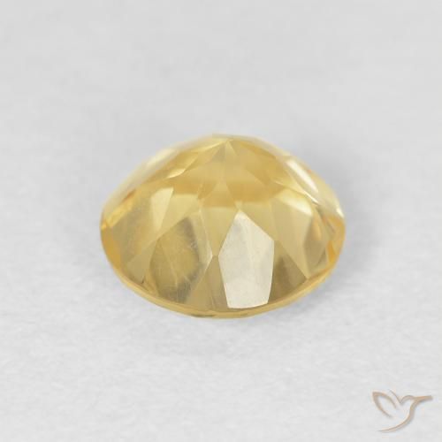 Citrine Gemstone in 7 mm (calibrated) Size for Sale, Citrine Stone in Medium Yellow Color