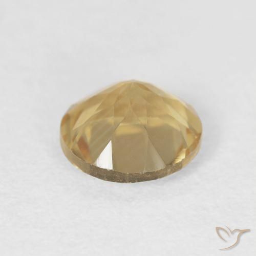 Citrine Gemstone in 7 mm (calibrated) Size for Sale, Citrine Stone in Medium Gold Color