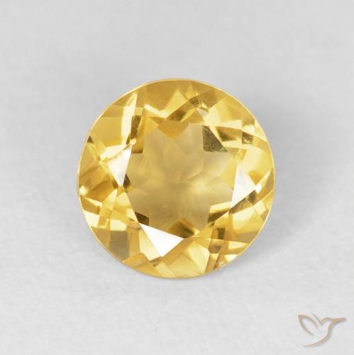 1.71ct Natural Golden Citrine, Round, VVS