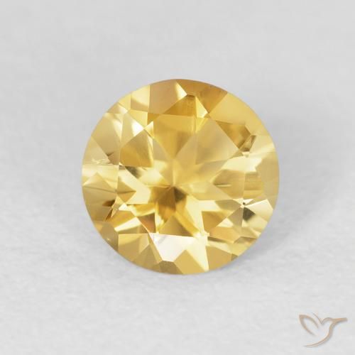 1.03ct Natural Gold Citrine, Round, VVS