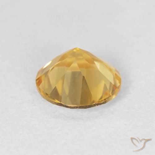 Citrine Gemstone in 7 mm (calibrated) Size for Sale, Citrine Stone in Gold Color