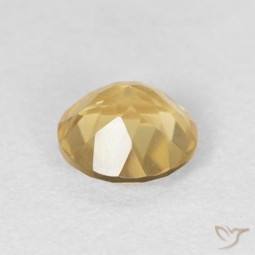 Citrine Gemstone in 7 mm (calibrated) Size for Sale, Citrine Stone in Medium Yellow Color