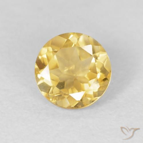 1.15ct Natural Gold Citrine, Round, VVS-VS