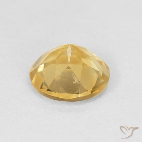 Citrine Gemstone in 8 mm (calibrated) Size for Sale, Citrine Stone in Gold Color