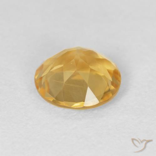 Citrine Gemstone in 8 mm (calibrated) Size for Sale, Citrine Stone in Deep Gold Color