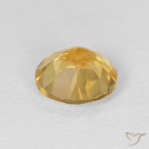 Citrine Gemstone in 8 mm (calibrated) Size for Sale, Citrine Stone in Medium Gold Color