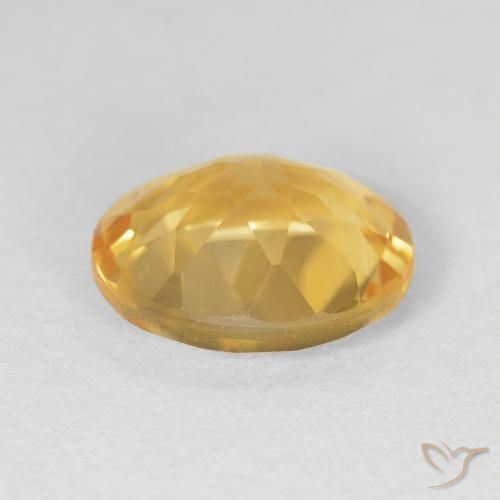 Citrine Gemstone in 12 x 10 mm (calibrated) Size for Sale, Citrine Stone in Bright Gold Color