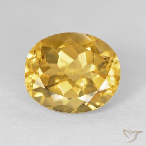 5.03ct Natural Deep Gold Citrine, Oval, VVS-VS