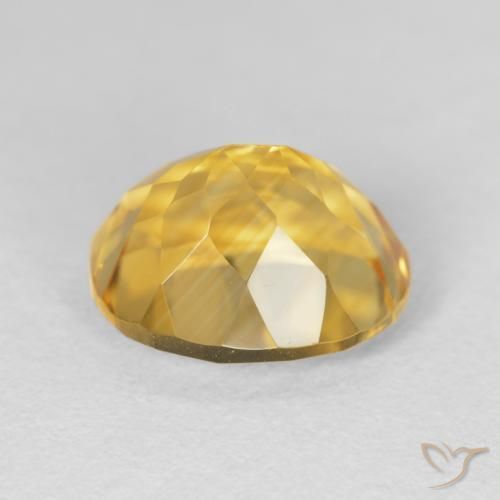 Citrine Gemstone in 12 x 10 mm (calibrated) Size for Sale, Citrine Stone in Deep Gold Color