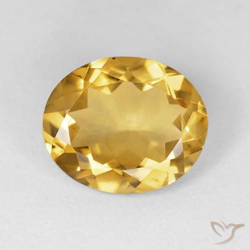 3.81ct Natural Golden Citrine, Oval, VVS-VS
