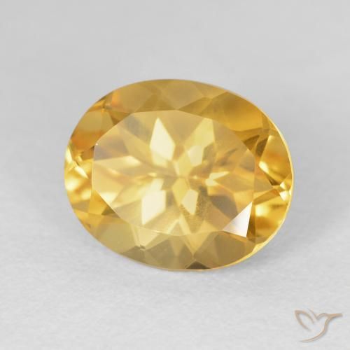 4.86 ct Golden Citrine Stone, Natural Citrine in Oval Facet Shape for Sale