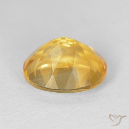 Citrine Gemstone in 12 x 10 mm (calibrated) Size for Sale, Citrine Stone in Bright Gold Color