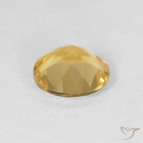 Citrine Gemstone in 7.5 mm (calibrated) Size for Sale, Citrine Stone in Medium Yellow Color
