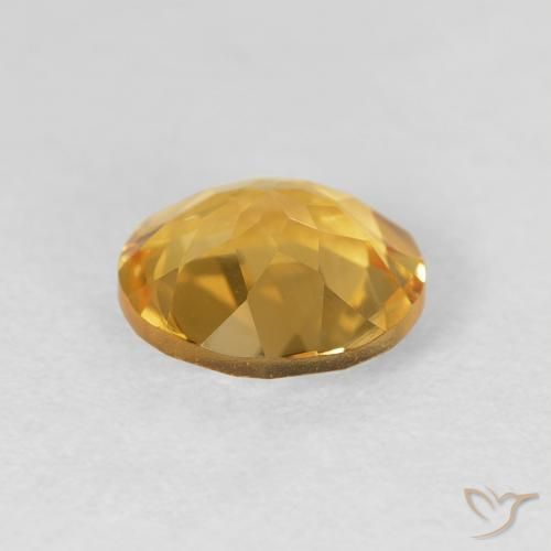 Citrine Gemstone in 8 mm (calibrated) Size for Sale, Citrine Stone in Golden Orange Color