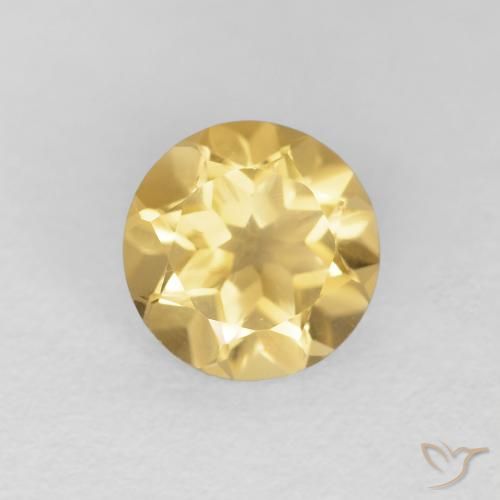 1.23ct Natural Gold Citrine, Round, VVS