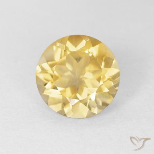 1.72ct Natural Gold Citrine, Round, VVS