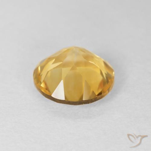 Citrine Gemstone in 8 mm (calibrated) Size for Sale, Citrine Stone in Gold Color