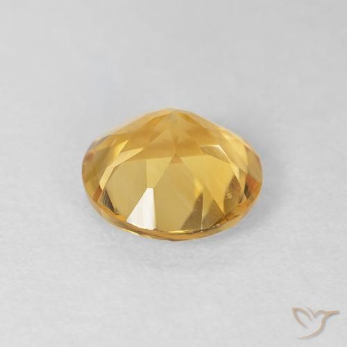 Citrine Gemstone in 8 mm (calibrated) Size for Sale, Citrine Stone in Gold Color