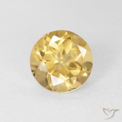 1.55ct Natural Gold Citrine, Round, VVS