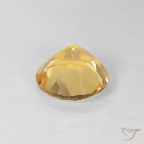 Citrine Gemstone in 8 mm (calibrated) Size for Sale, Citrine Stone in Gold Color