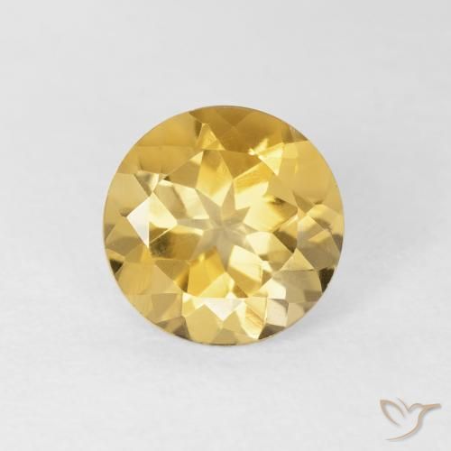 1.91ct Natural Gold Citrine, Round, VVS