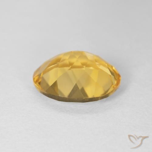 Citrine Gemstone in 12 x 10 mm (calibrated) Size for Sale, Citrine Stone in Golden Color