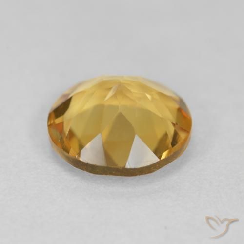 Citrine Gemstone in 8 mm (calibrated) Size for Sale, Citrine Stone in Deep Gold Color