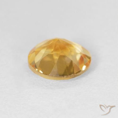 Citrine Gemstone in 8 mm (calibrated) Size for Sale, Citrine Stone in Bright Gold Color