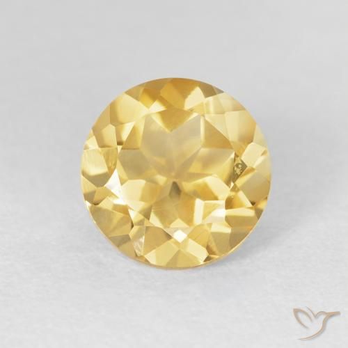 2.01ct Natural Gold Citrine, Round, VVS