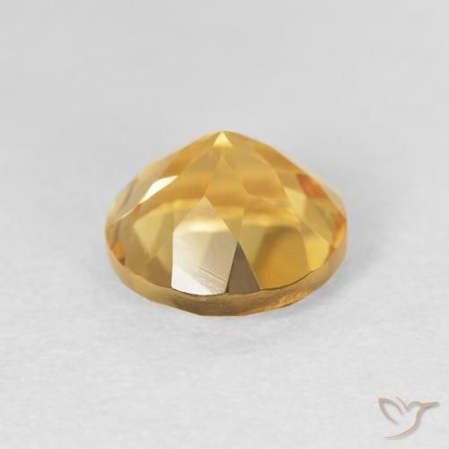 Citrine Gemstone in 8 mm (calibrated) Size for Sale, Citrine Stone in Gold Color