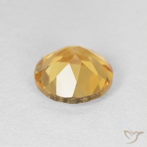 Citrine Gemstone in 8 mm (calibrated) Size for Sale, Citrine Stone in Golden Color