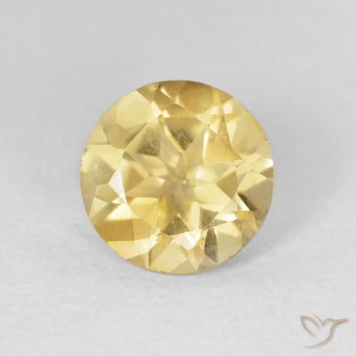 1.63ct Natural Golden Citrine, Round, VVS