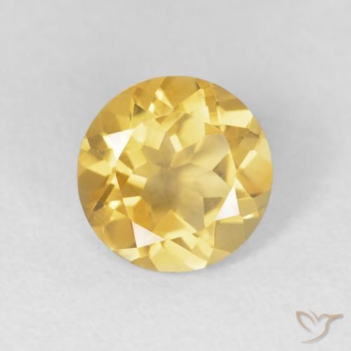 1.89ct Natural Golden Orange Citrine, Round, VVS