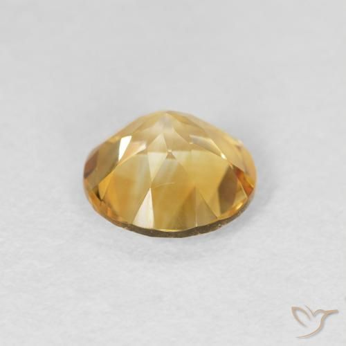 Citrine Gemstone in 7 mm (calibrated) Size for Sale, Citrine Stone in Light Gold Color