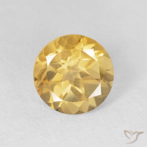 1.97ct Natural Gold Citrine, Round, VVS