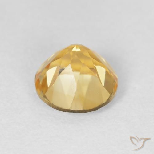 Citrine Gemstone in 8 mm (calibrated) Size for Sale, Citrine Stone in Gold Color