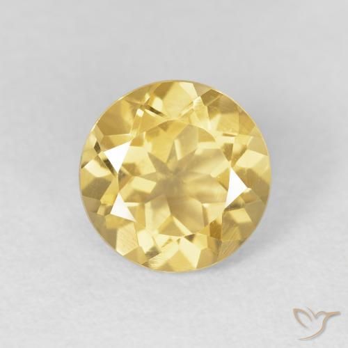 1.94ct Natural Golden Orange Citrine, Round, VVS