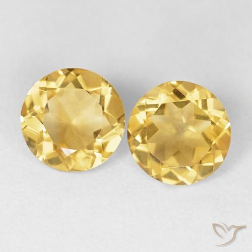 3.25ctw Natural Medium Golden Citrine, Round, VVS