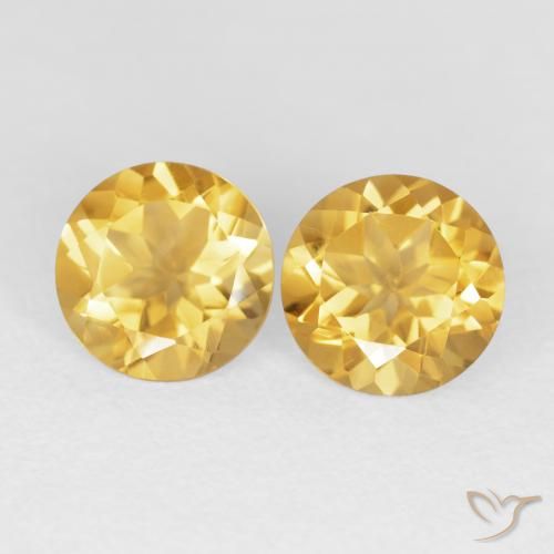 3.45ctw Natural Golden Citrine, Round, VVS