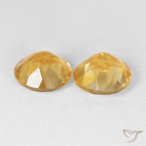 Citrine Gemstones in 8 mm (calibrated) Size for Sale, Citrine Stones in Golden Color