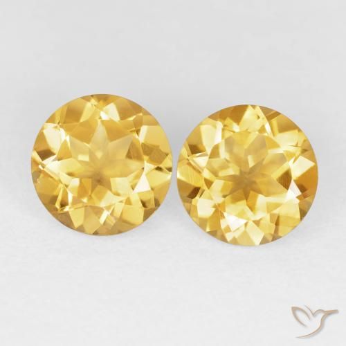 3.69ctw Natural Bright Gold Citrine, Round, VVS