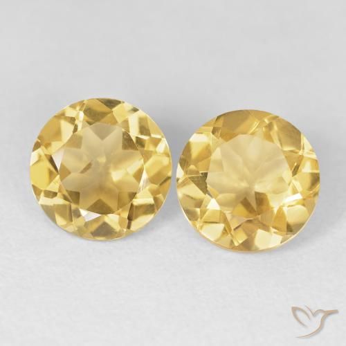 3.76ctw Natural Medium Gold Citrine, Round, VVS