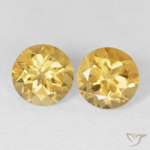 2.45ctw Natural Gold Citrine, Round, VVS