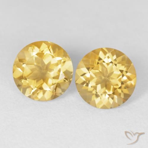 3.68ctw Natural Gold Citrine, Round, VVS