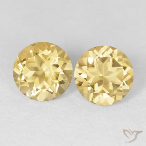 2.72ctw Natural Light Gold Citrine, Round, VVS