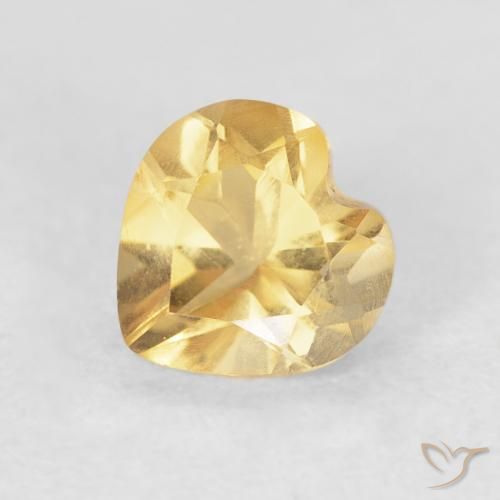 0.74ct Natural Gold Citrine, Heart, VVS