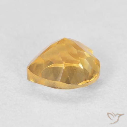 Citrine Gemstone in 6 x 6 mm (calibrated) Size for Sale, Citrine Stone in Medium Gold Color