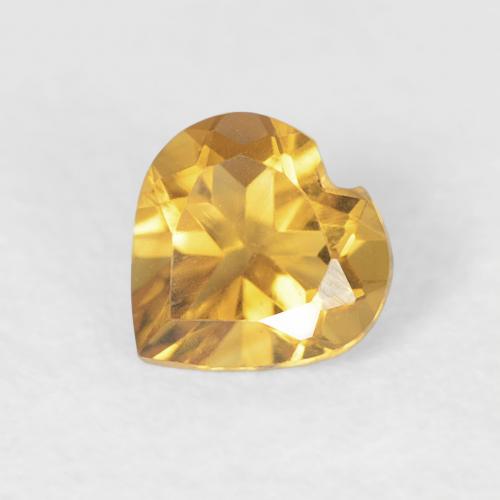 0.37ct Natural Golden Citrine, Heart, VVS