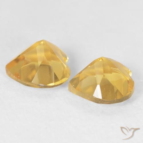 Citrine Gemstones in 6 x 6 mm (calibrated) Size for Sale, Citrine Stones in Deep Golden Orange Color