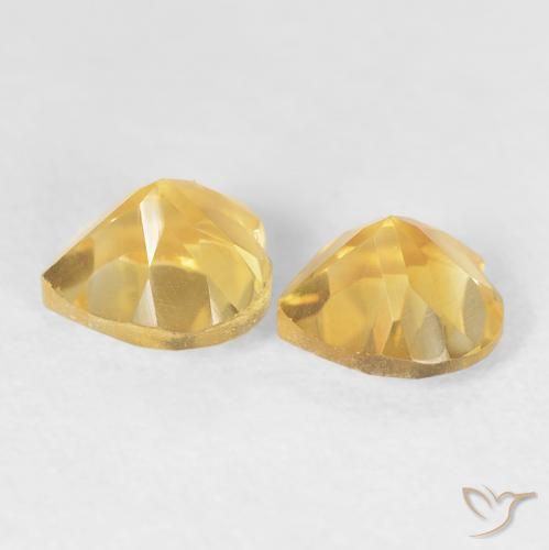 Citrine Gemstones in 6 x 6 mm (calibrated) Size for Sale, Citrine Stones in Bright Gold Color